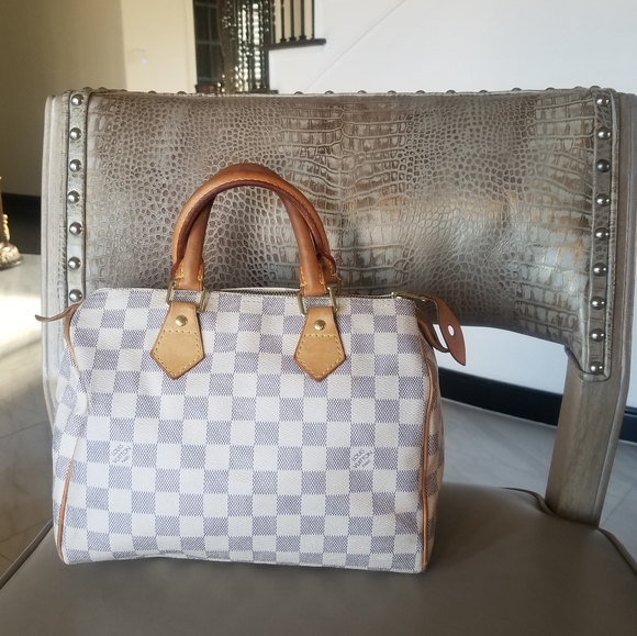 Extra pictures Auth Louis Vuitton Speedy Azur 25 - Picture 4 of 13